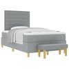 vidaXL Letto a molle con testiera Grigio chiaro 200 x 120 cm Tessuto
