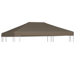 vidaXL Copertura Superiore per Gazebo 310 g/m&sup2; 3x3m Grigio Talpa