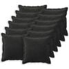 vidaXL Cuscino con cuscino HOUTEN 12 pz Nero Velluto