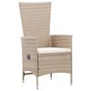 vidaXL Set da Pranzo da Giardino 7 pz con Cuscini in Polyrattan Beige