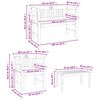 vidaXL Set da giardino con divano a rosa con cuscino 4 pcs