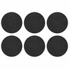 vidaXL Pietra da Passo 6 pz Nero &Oslash; 44 x 2 cm Gomma