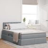 vidaXL Letto con contenitore e materasso Grigio chiaro 120 x 190 cm