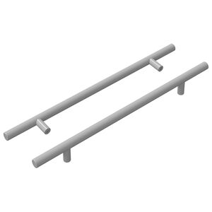 vidaXL Maniglia per Armadio 2 pz Argento 300 mm Acciaio inossidabile