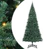 vidaXL Albero di Natale Artificiale Pre-illuminato con Set di Palline
