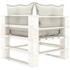 vidaXL Set Salotto da Giardino Pallet 4 pz con Cuscini Beige in Legno
