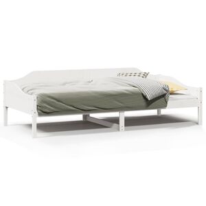 vidaXL Giroletto senza Materasso Bianco 80x200 cm Legno Massello Pino