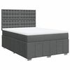 vidaXL Giroletto a Molle con Materasso Grigio Scuro 160x200 cm Tessuto