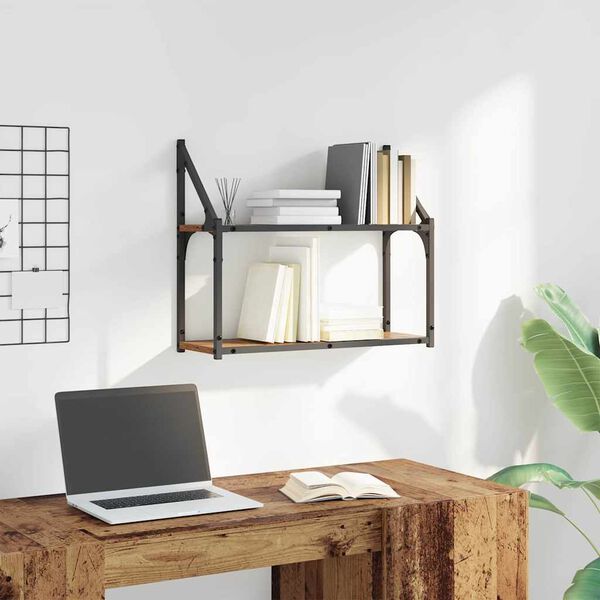 vidaXL Scaffale da parete Legno vecchio 60 x 21 x 51 cm