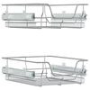 vidaXL Cestelli in Filo Metallico Estraibili 2 pz Argento 45 cm