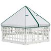 vidaXL Panchetto per Cani a 6 Pannelli Bianco 179 x 151 x 114 cm