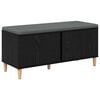 vidaXL Panca per ingresso con cuscino Rovere Nero 100 x 38 x 46 cm