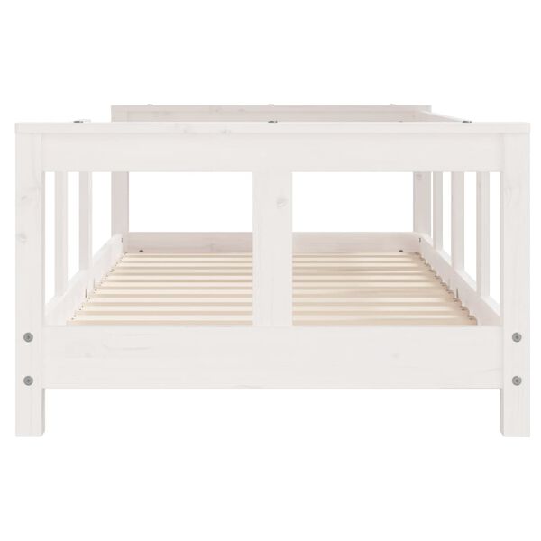 vidaXL Giroletto per Bambini Bianco 70x140cm in Legno Massello di Pino