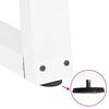 vidaXL Gambe per Tavolino da Caff&egrave; a Forma di V 2 pz Bianche 50x(30-31,3) cm Acciaio