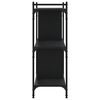 vidaXL Libreria Nera 3 Ripiani 76x32x88 cm Legno Multistrato