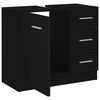 vidaXL Mobile Sottolavabo Nero 63x30x54 cm in Legno Multistrato