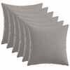 vidaXL Federa 6 pz HEERLEN Grigio Nuvola 30 x 30 cm Tessuto