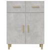 vidaXL Credenza Grigio Cemento 69,5x34x89 cm in Legno Multistrato
