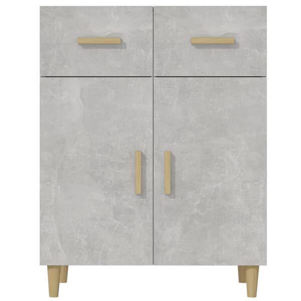 vidaXL Credenza Grigio Cemento 69,5x34x89 cm in Legno Multistrato