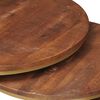 vidaXL Tavoli da Caff&egrave; Nido 2 pcs Legno massello di mango e acciaio