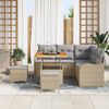 vidaXL Set Divano da Giardino 8 pcs Beige polyrattan