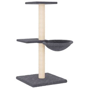 vidaXL Albero per Gatti con Tiragraffi in Sisal Grigio Scuro 72 cm