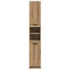 vidaXL Armadietto da Bagno Rovere Artigianale 32x34x188,5cm Truciolato