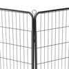 vidaXL Box per Cani con 8 Pannelli in Acciaio 80x100 cm Nero