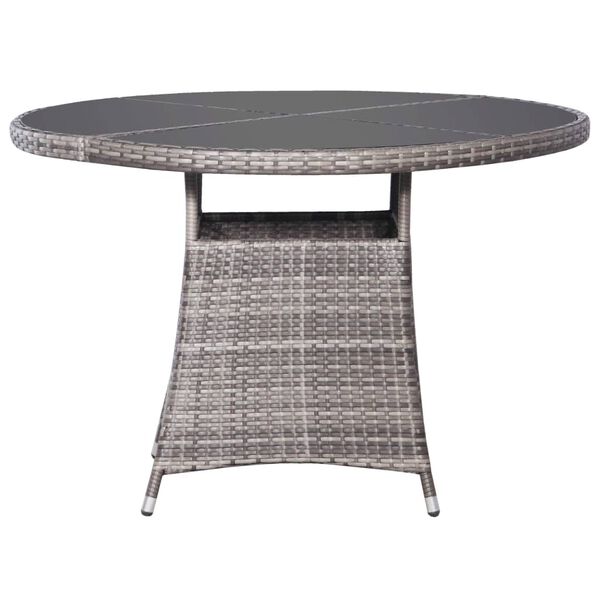 vidaXL Set Mobili da Pranzo Giardino 5 pz Polyrattan Antracite Grigio