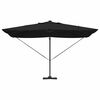 vidaXL Parasol Roma a braccio Nero e Nero 352 x 251 x 265 cm
