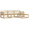 vidaXL Set di divani da esterno 4 pz Bianco Legno di Acacia Massello