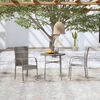 vidaXL Set Mobili da Pranzo per Giardino 3 pz in Polyrattan Grigio