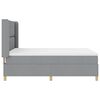 vidaXL Letto a molle con materasso Grigio chiaro 140 x 200 cm Tessuto