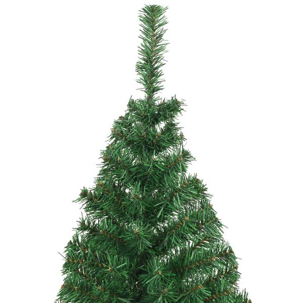 vidaXL Albero di Natale Artificiale con Rami Spessi Verde 240 cm PVC