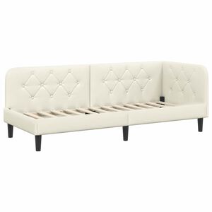 vidaXL Cornice del letto ad angolo Crema 80 x 200 cm Velluto