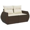 vidaXL Set Divani da Giardino 8 pz con Cuscini Marrone in Polyrattan