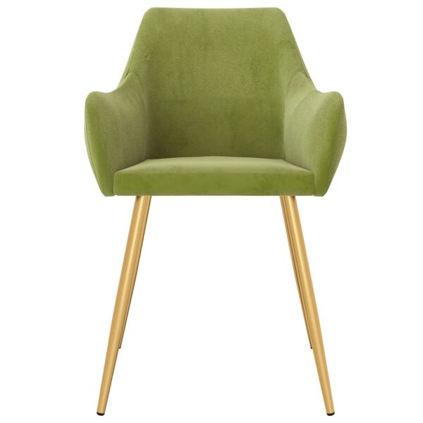 vidaXL Sedie da Pranzo 4 pz Verde Chiaro in Velluto