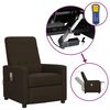 vidaXL Poltrona Alzapersona Massaggiante Marrone Scuro in Tessuto