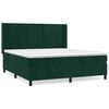 vidaXL Giroletto a Molle con Materasso Verde Scuro 160x200 cm Velluto