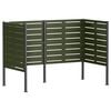 vidaXL Schermo per bidone della spazzatura 167 x 85 x 113 cm Acciaio