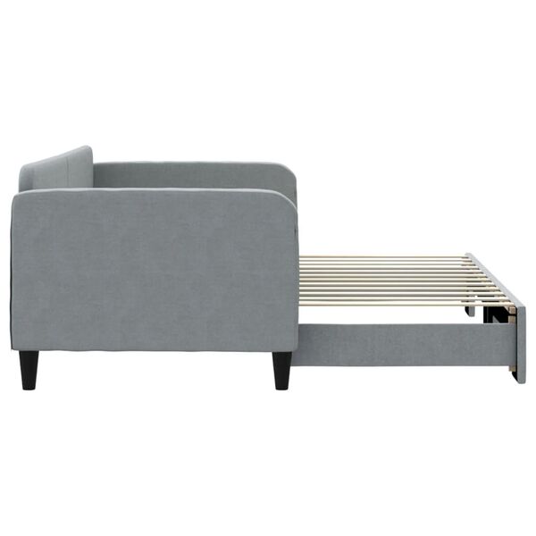 vidaXL Divano Letto con Letto Estraibile Grigio Chiaro 90x200 Tessuto