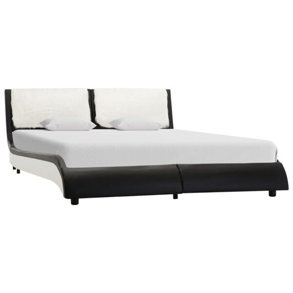 vidaXL Giroletto Bianco e Nero in Similpelle 135x190 cm