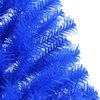 vidaXL Albero di Natale Artificiale a Met&agrave; con Supporto Blu 120 cm PVC