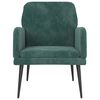 vidaXL Poltrona Verde Scuro 62x79x79 cm Velluto
