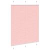 vidaXL Tenda Plissettata Rosa 110x150 cm Larghezza Tessuto 109,4 cm