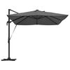 vidaXL Parasol Roma a braccio Antracite e Nero 352 x 251 x 265 cm