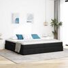 vidaXL Letto con contenitore e materasso Nero 200 x 200 cm Poliestere
