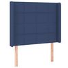 vidaXL Letto a Molle con Materasso e LED Blu 100x200cm in Tessuto