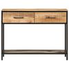 vidaXL Tavolo Consolle 100x35x76 cm in Legno Massello di Mango e Ferro