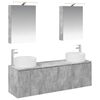 vidaXL Set di Armadi da Bagno 5 pz Grigio Cemento Legno ingegnerizzato